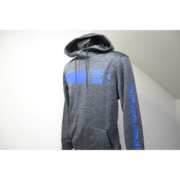Under Armour Hoodie ColdGear Gray Pull Over Athletic Sweatshirt Mens Sz Small - Picture 4 of 10